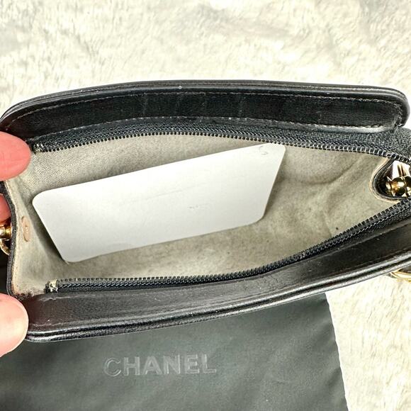 CHANEL Black leather mini pouch crossbody or bum bag - Picture 10 of 12